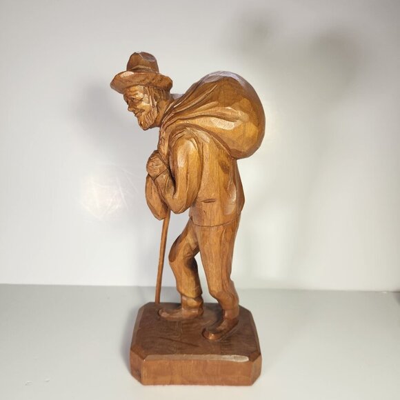 Folk Art Quebec Wood Carving P.E Caron Monumental Basswood Vintage 1960s-70s - Picture 11 of 13